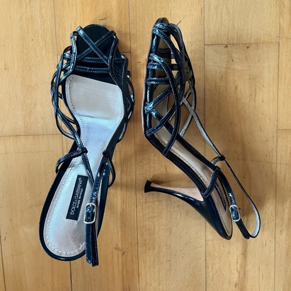 Dolce & Gabbana Black Strappy Heels